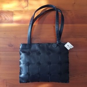 NWT The Sak genuine leather black tote bag